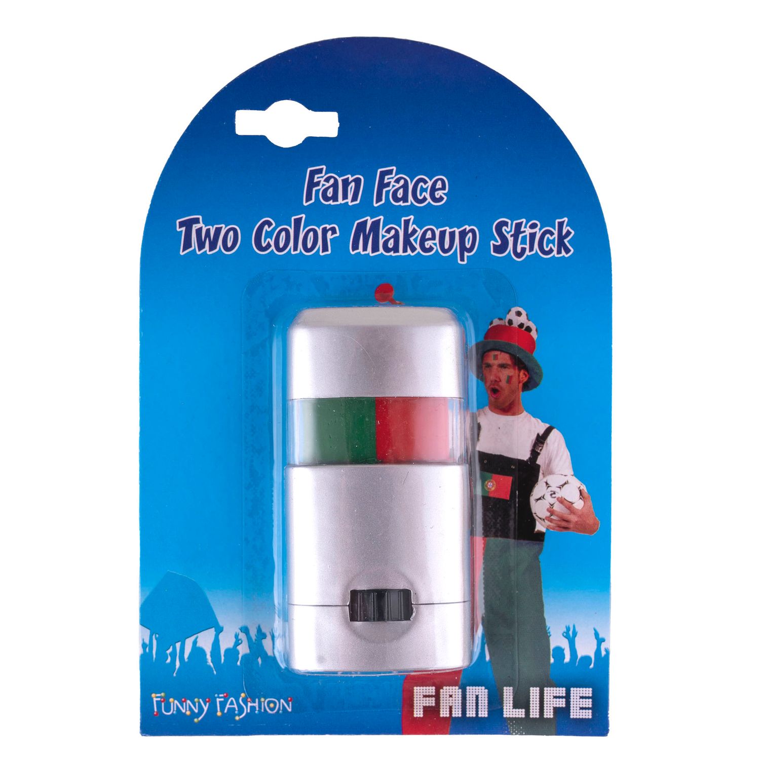 2-in-1 Fanschminkstift Rot/Grün