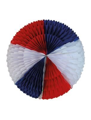 Hängedekoration Rund BlauWeiß/Rot 30cm