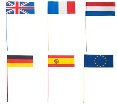 60 Flagge mit Stäbchen
