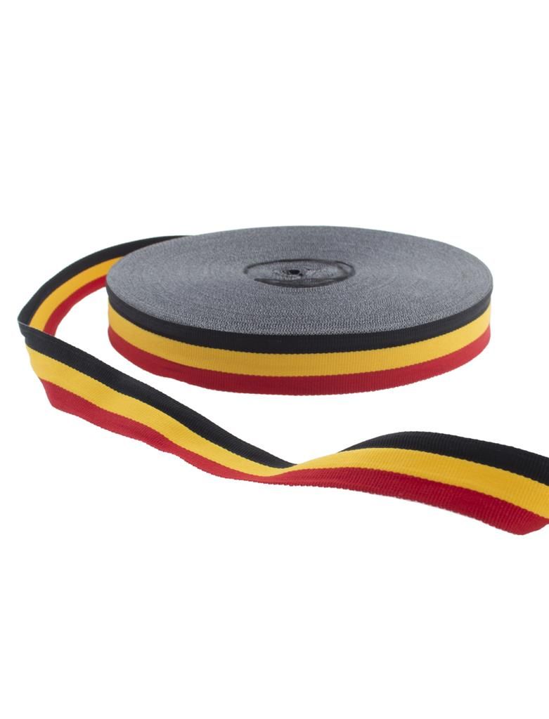 Lint Zwart/Geel/Rood 50m