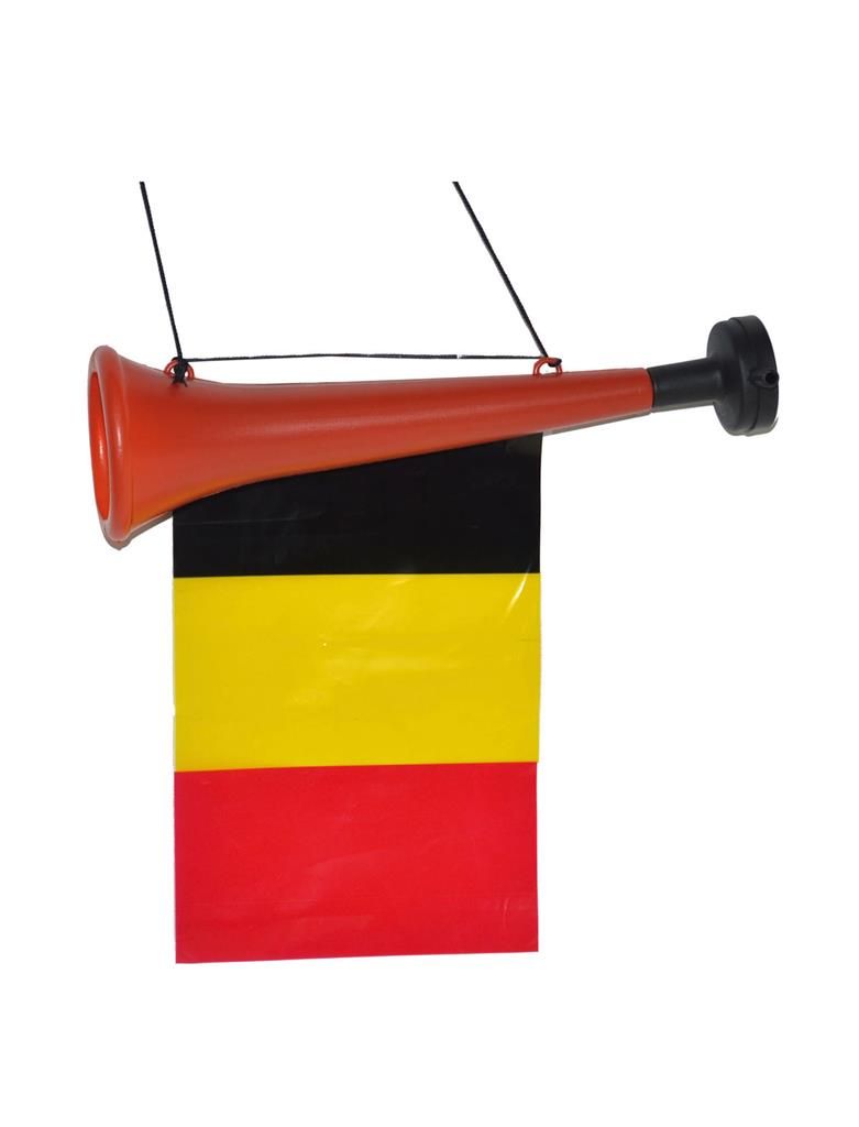 Fußballtröte Belgien mit Flagge Fußballtröte Belgien mit Flagge
