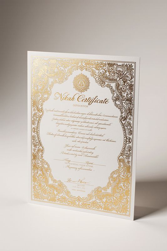 Nikkah Zertifikat