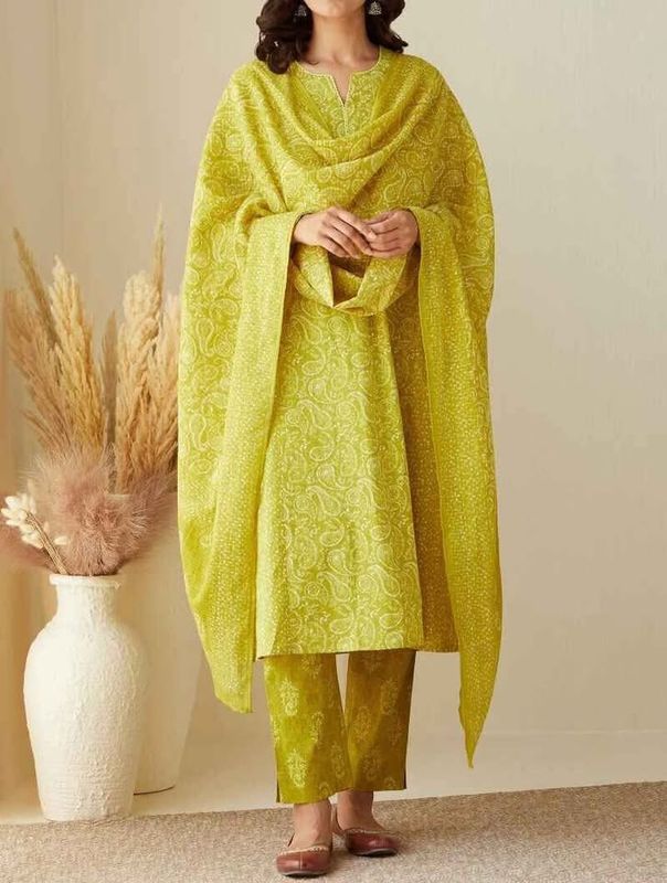 Three-Piece Cotton Suit - Plus size