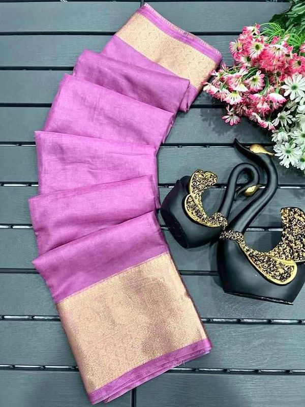 Ethereal lavender pink saree