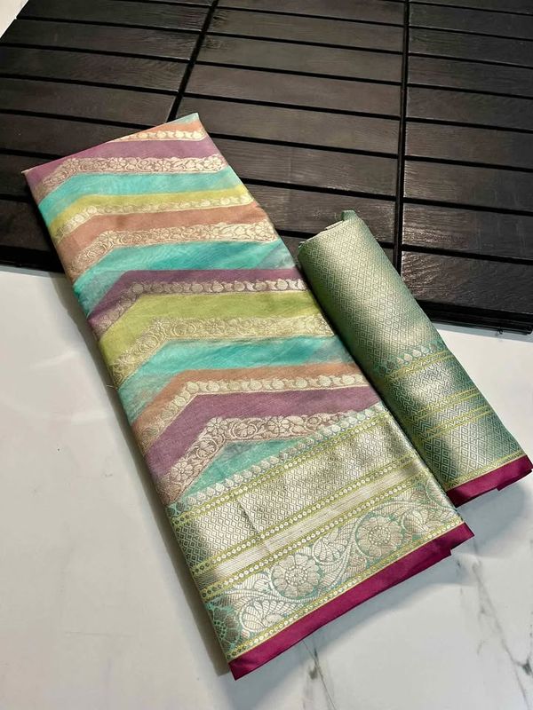 Multi Color Silk Saree