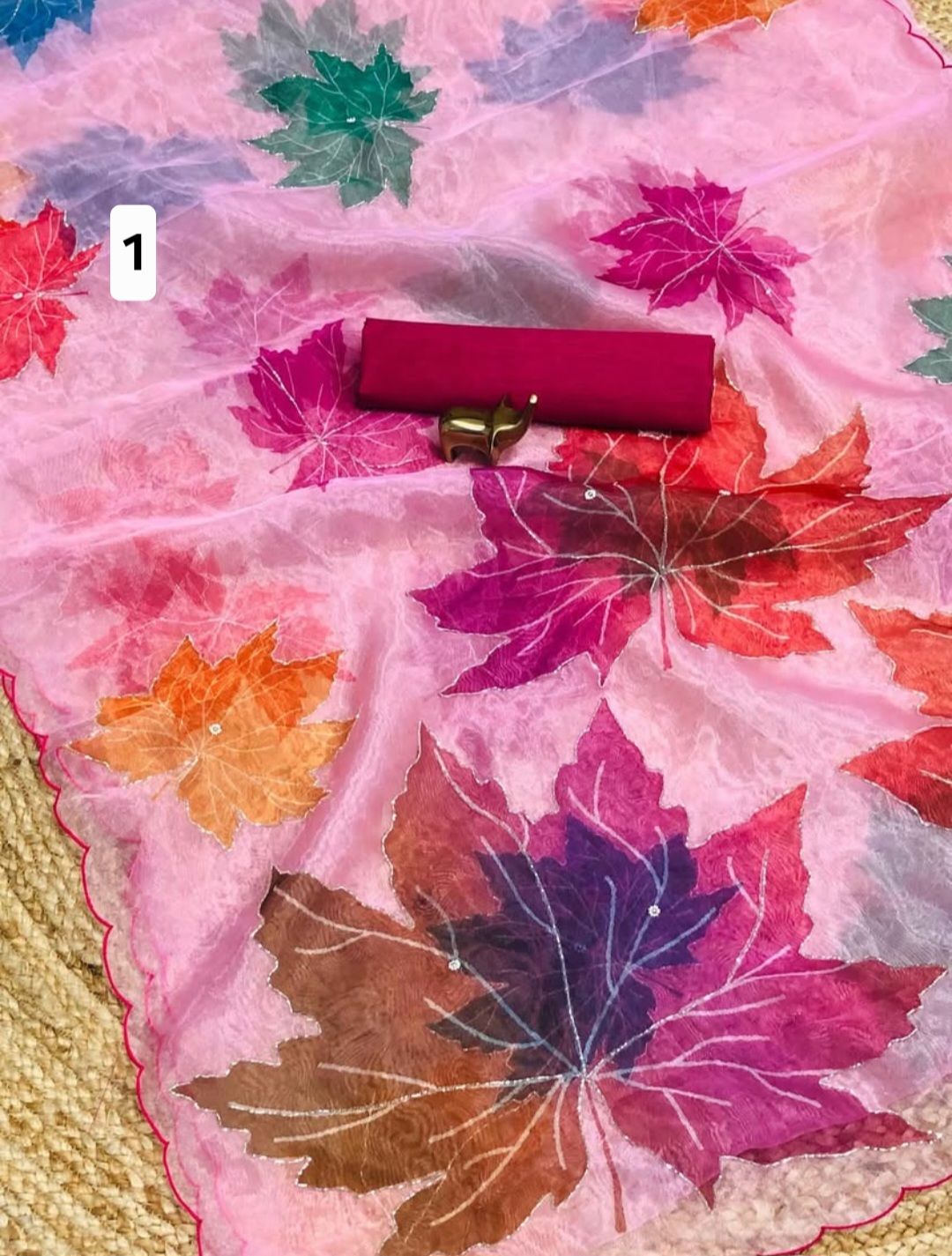 Handwork saree in soft organza