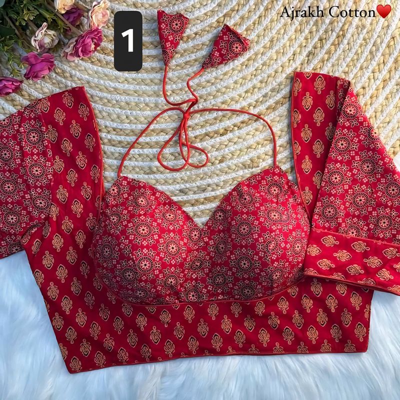 Ready-to-Wear Cotton Blouse with Adjustable Dori
