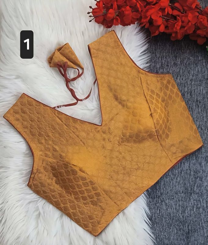 Copper-Gold Stitched Blouse