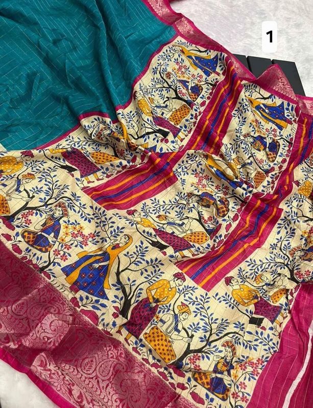 Dola silk sarew with blouse piece