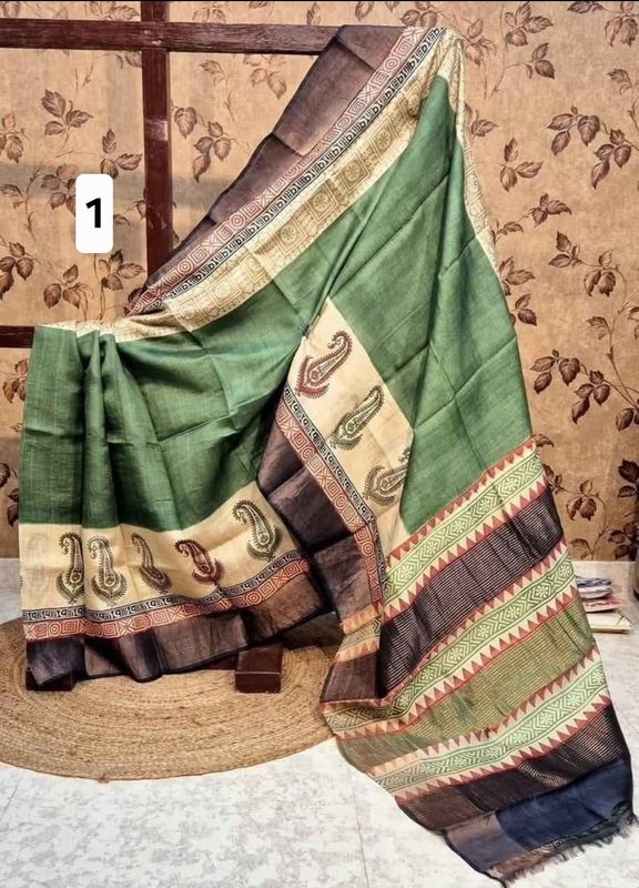 Soft Handloom Tussar silk sarees