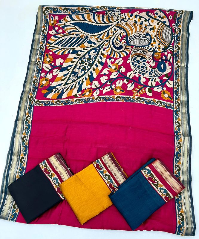 Soft Mul Cotton with zari border