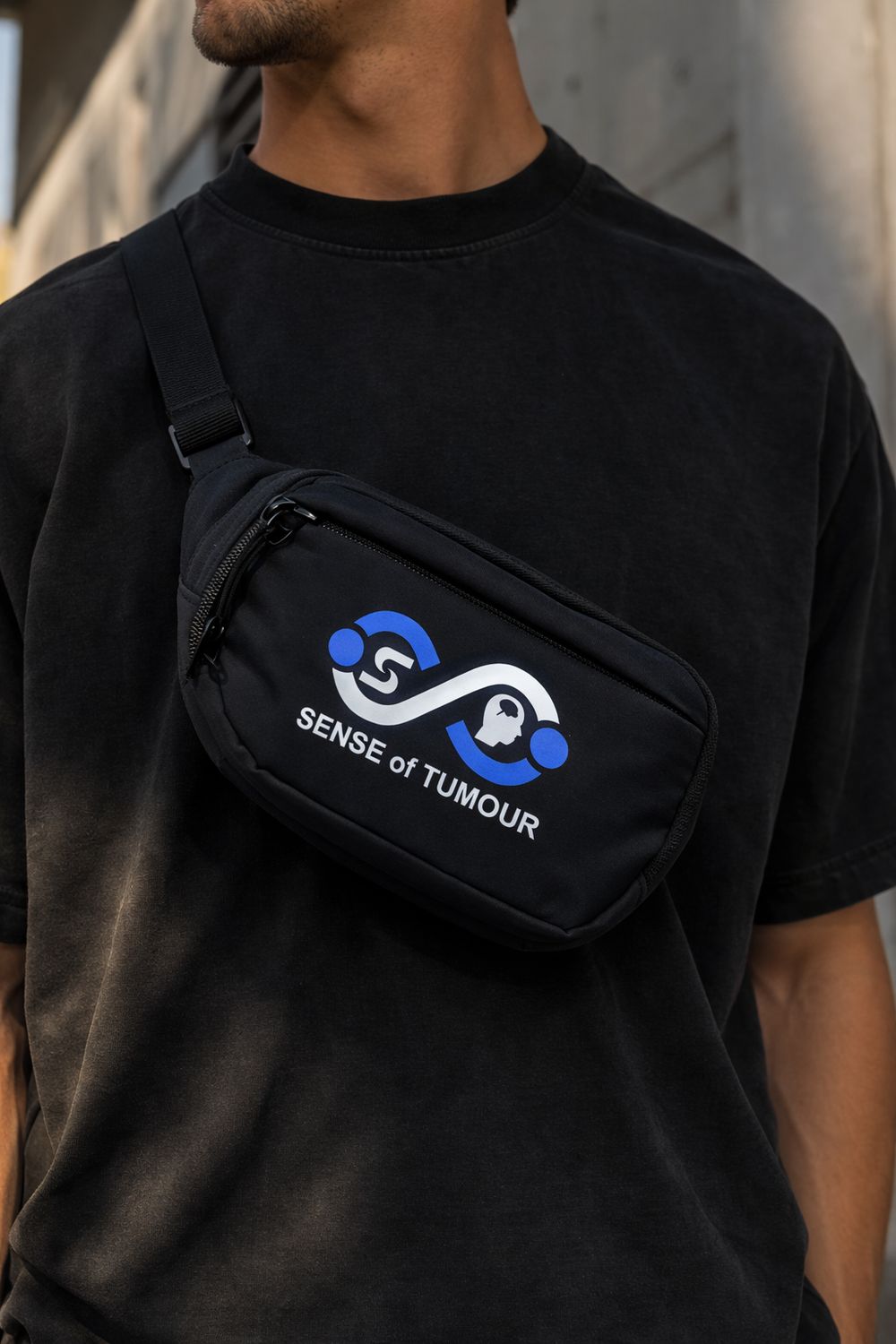 Sense Of Tumour I Blue Crossbody Bag