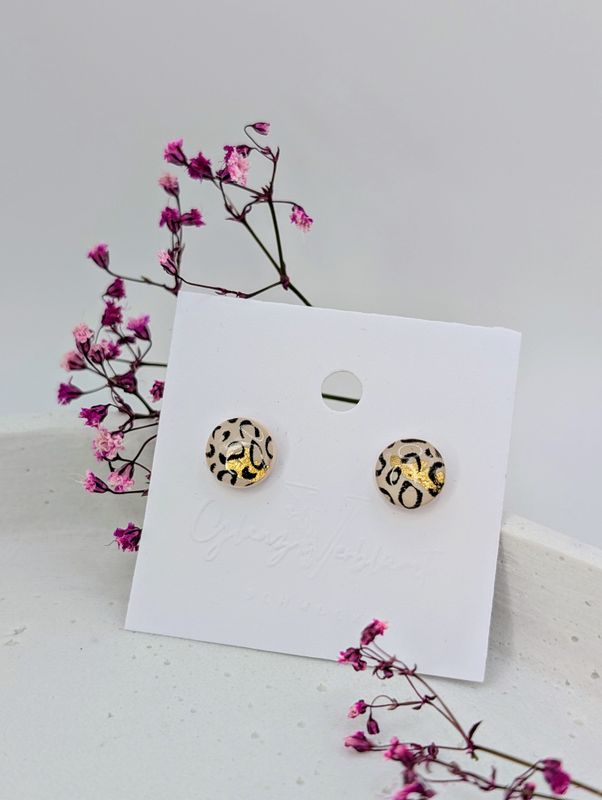 Ohrstecker Leo - Blattgold