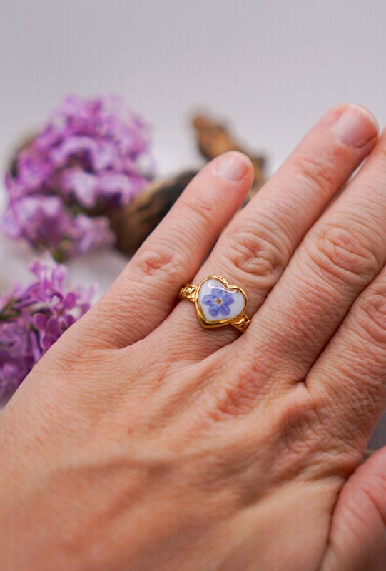 Ring Vergissmeinnicht- Herz