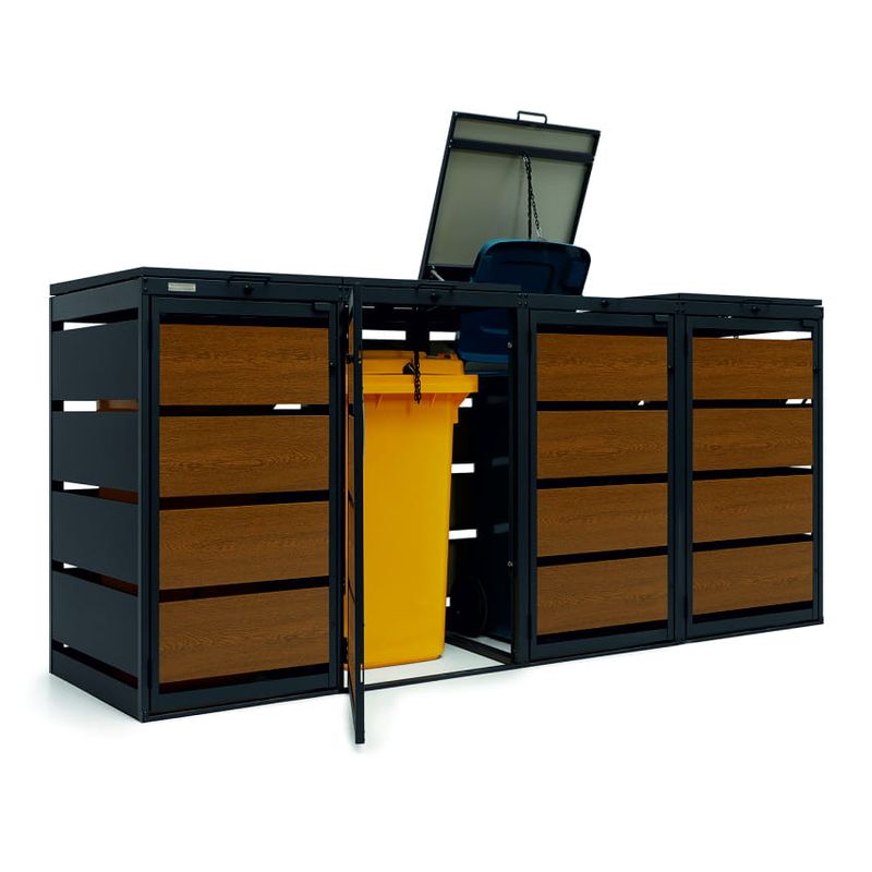 Zabudowa kosza 120L - 4 moduły - RAL 8003