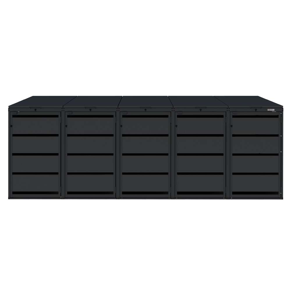 Zabudowa kosza 120L - 5 modułów - RAL 9005