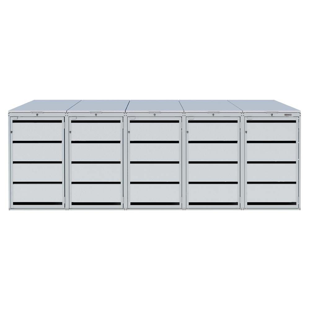 Zabudowa kosza 120L - 5 modułów - RAL 9006