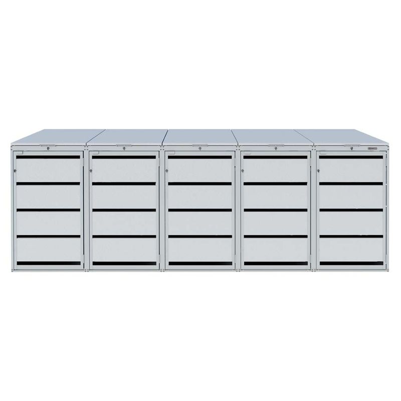 Zabudowa kosza 120L - 5 modułów - RAL 9006