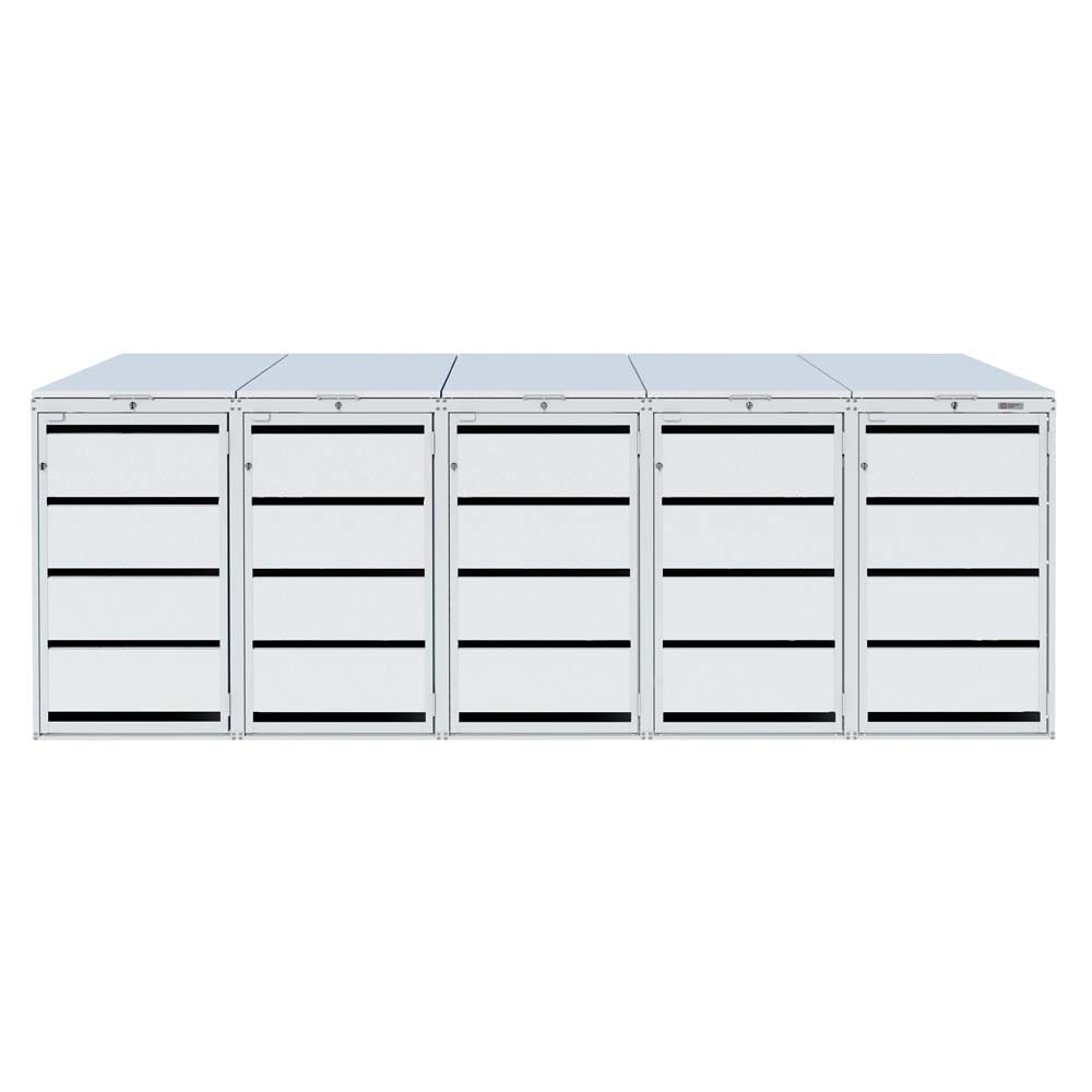 Zabudowa kosza 120L - 5 modułów - RAL 7035