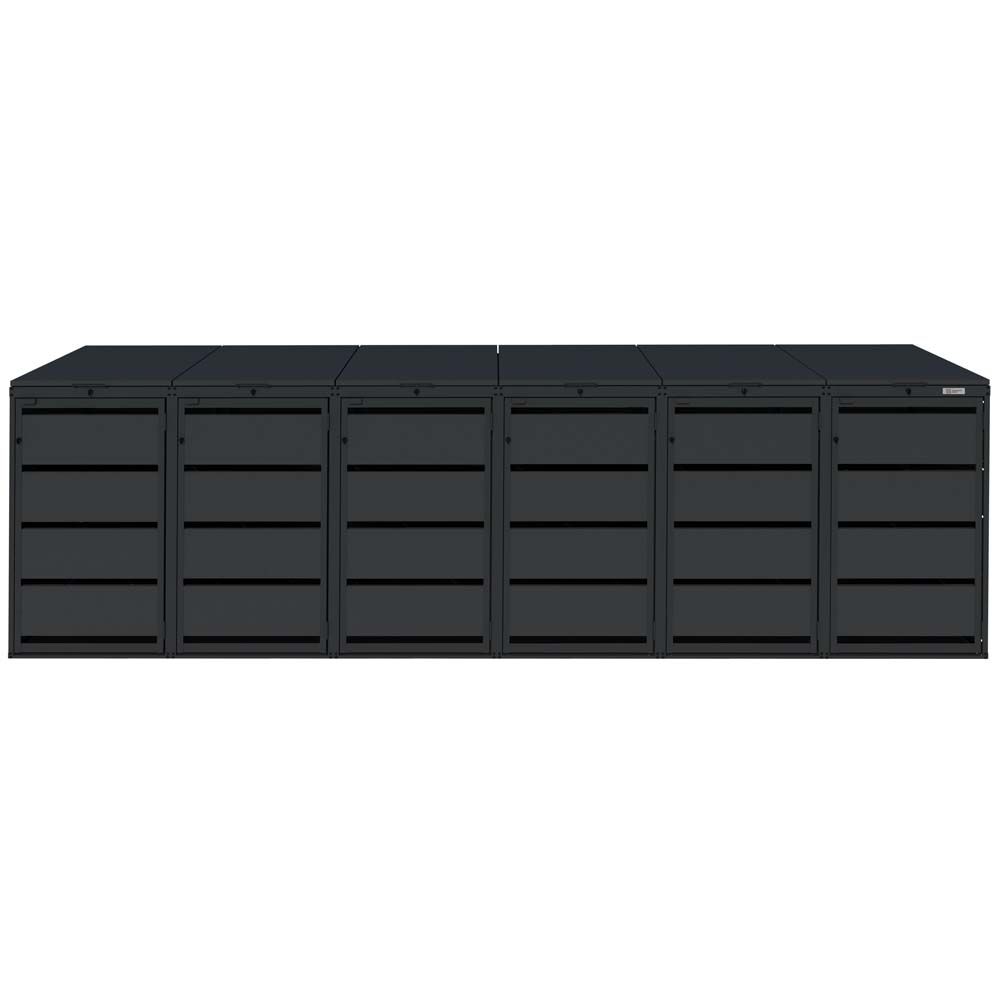 Zabudowa kosza 120L - 6 modułów - RAL 9005