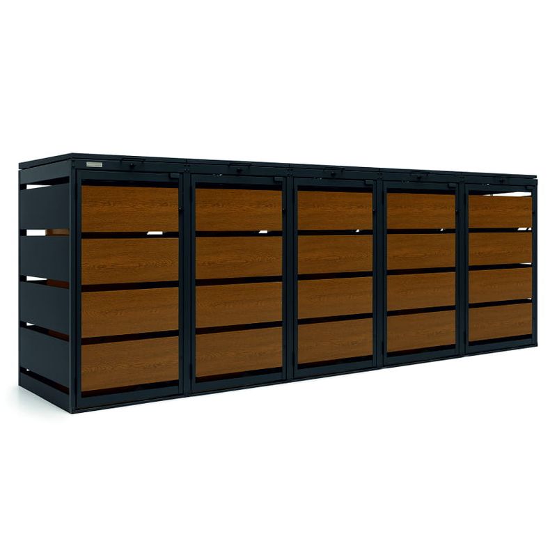 Zabudowa kosza 120L - 5 modułów - RAL 8003