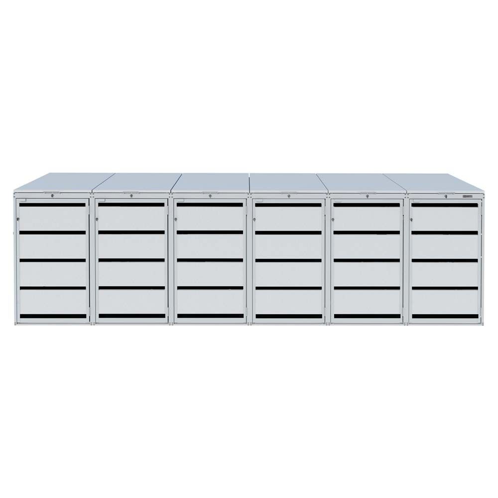 Zabudowa kosza 120L - 6 modułów - RAL 9006
