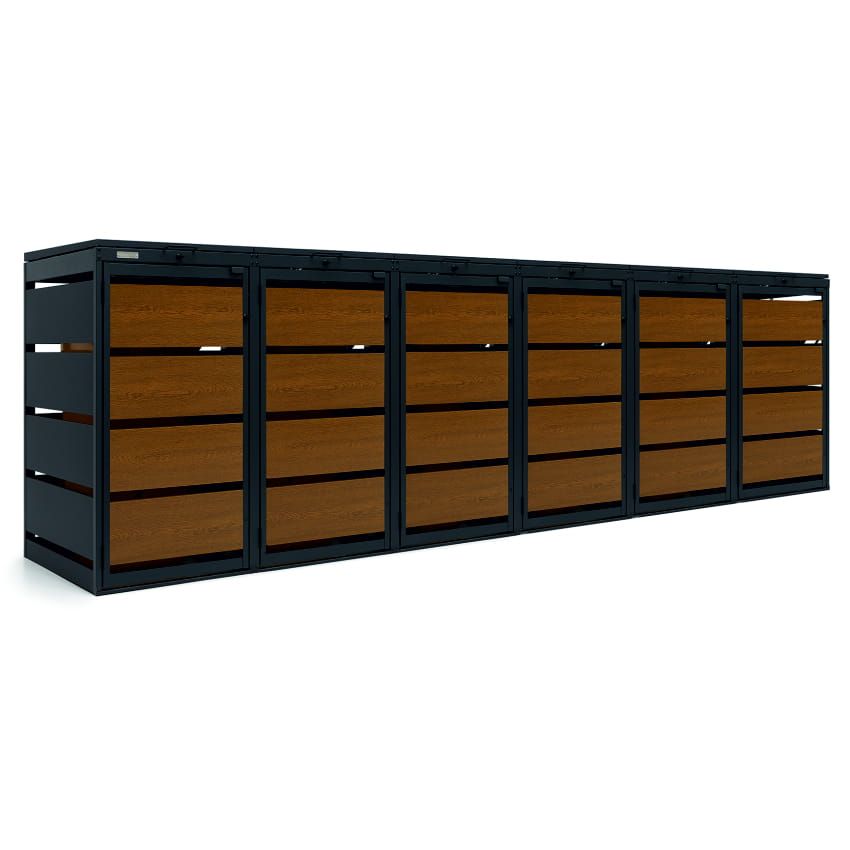 Zabudowa kosza 120L - 6 modułów - RAL 8003