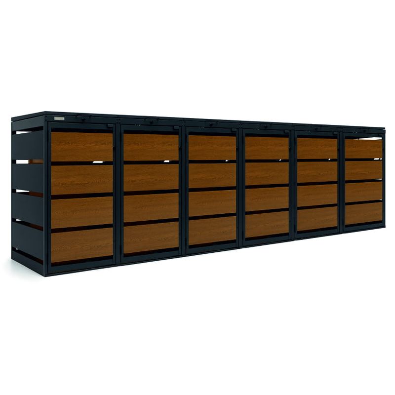 Zabudowa kosza 120L - 6 modułów - RAL 8003