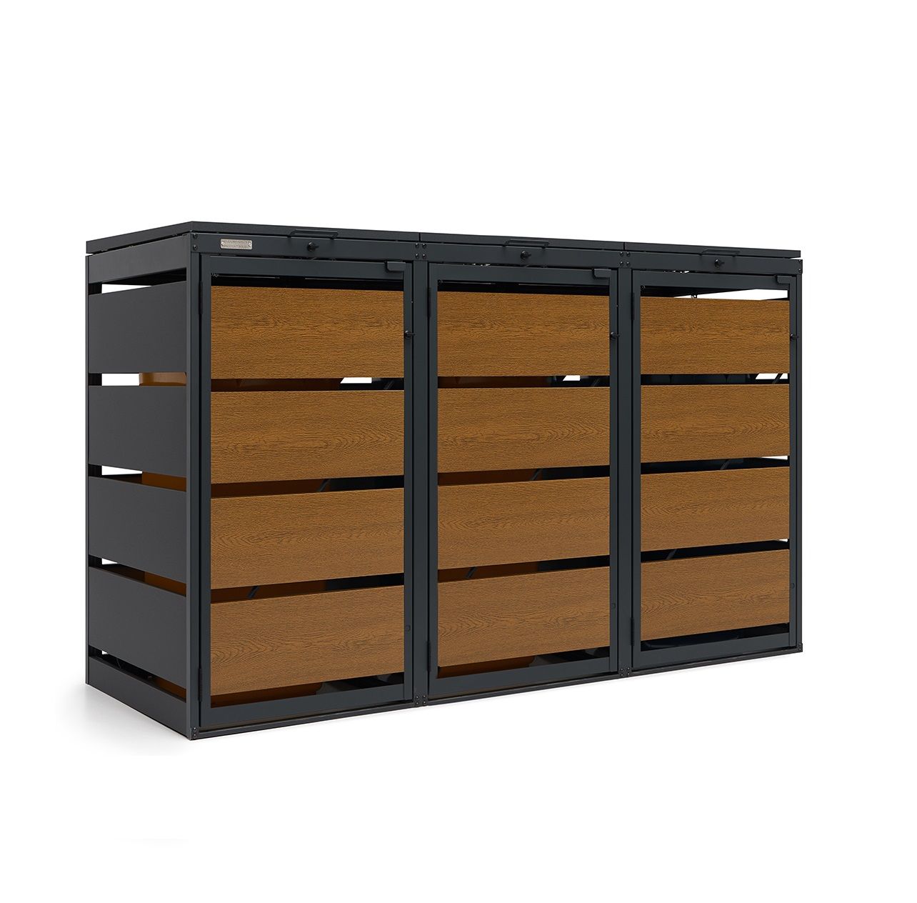 Zabudowa kosza 240L - 3 moduły - RAL 8003