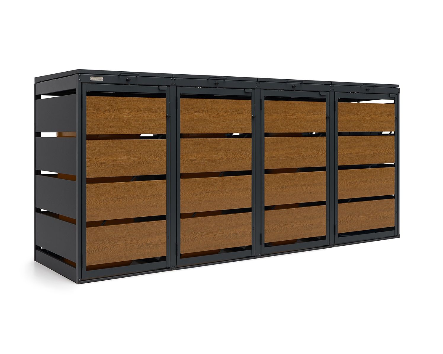 Zabudowa kosza 240L - 4 moduły - RAL 8003
