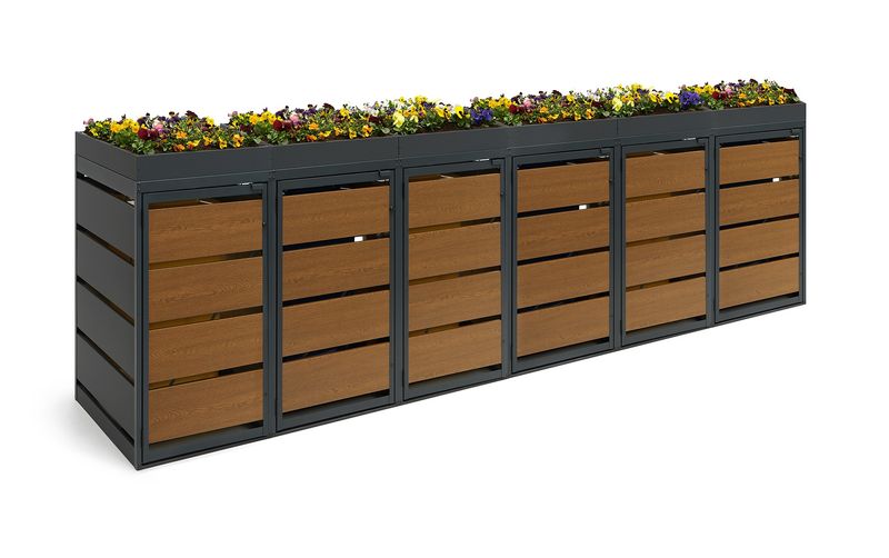 Zabudowa kosza AGRO 120L - 6 modułów - RAL 8003