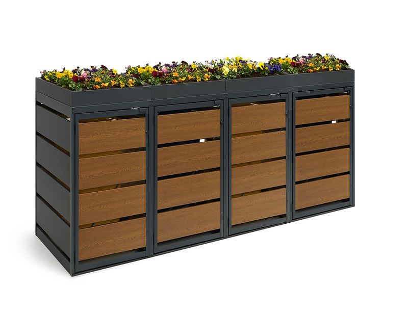 Zabudowa kosza AGRO 120L - 4 moduły - RAL 8003