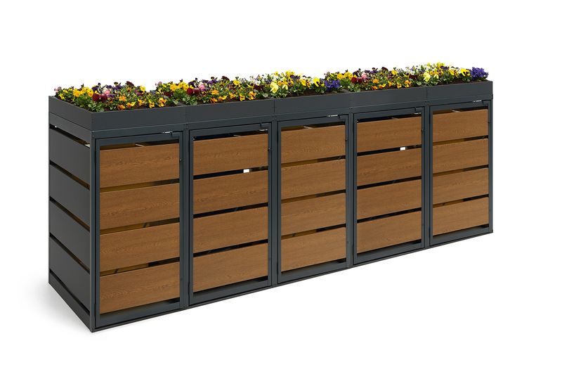 Zabudowa kosza AGRO 120L - 5 modułów - RAL 8003