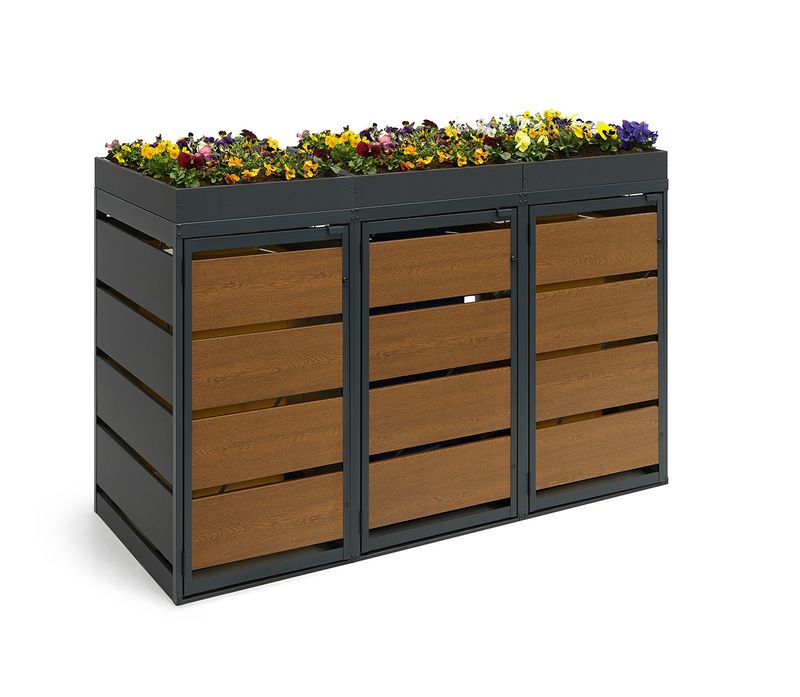 Zabudowa kosza AGRO 120L - 3 moduły - RAL 8003