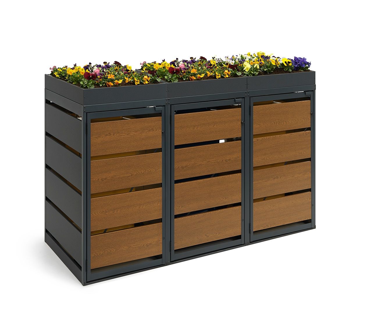 Zabudowa kosza AGRO 240L - 3 moduły - RAL 8003