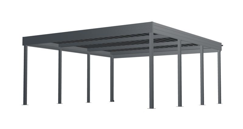 Carport pojedynczy 6x6 m aluminiowy z montażem
