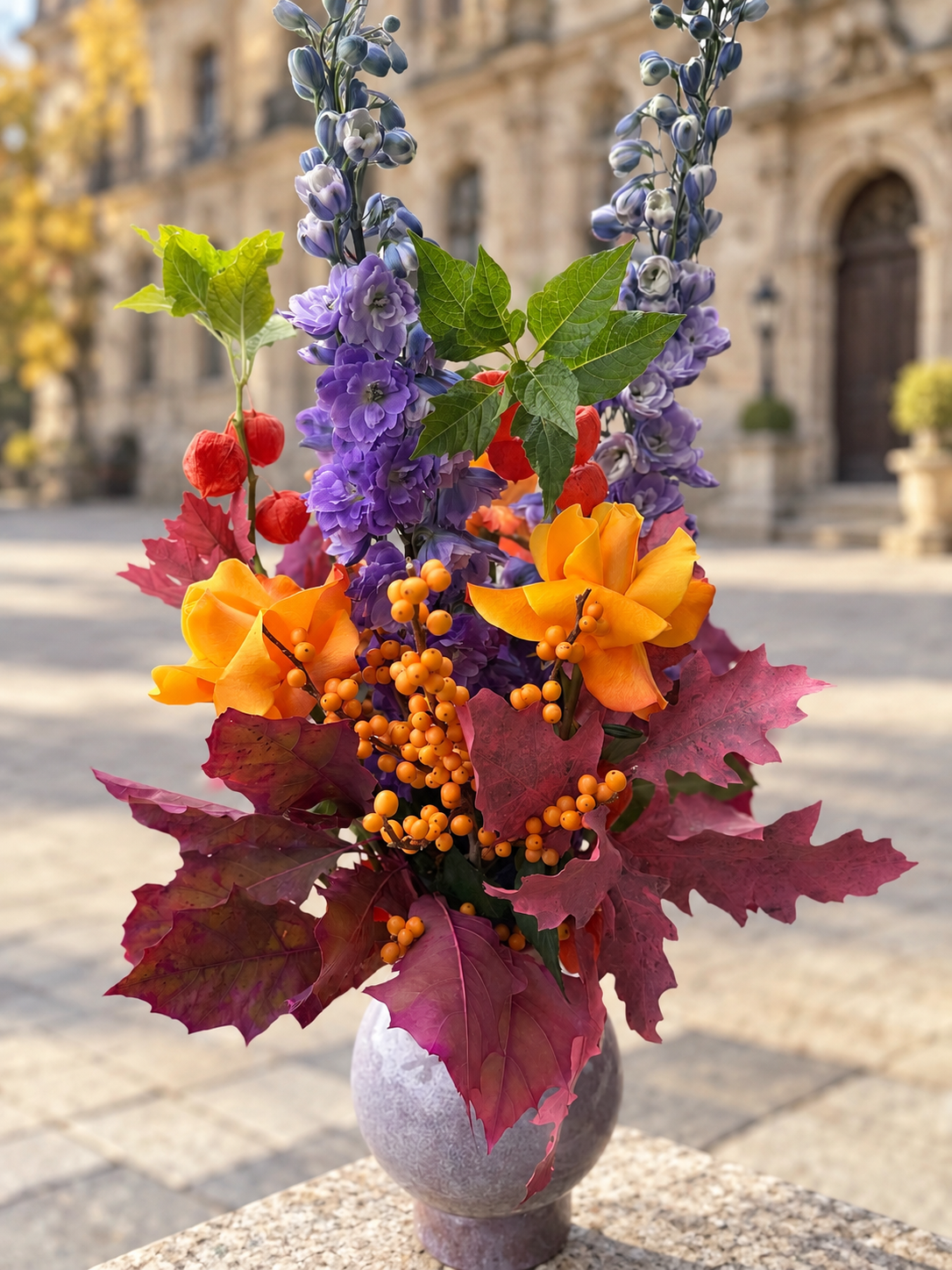 Herbstzauber – farbenfroher Blumenstrauß