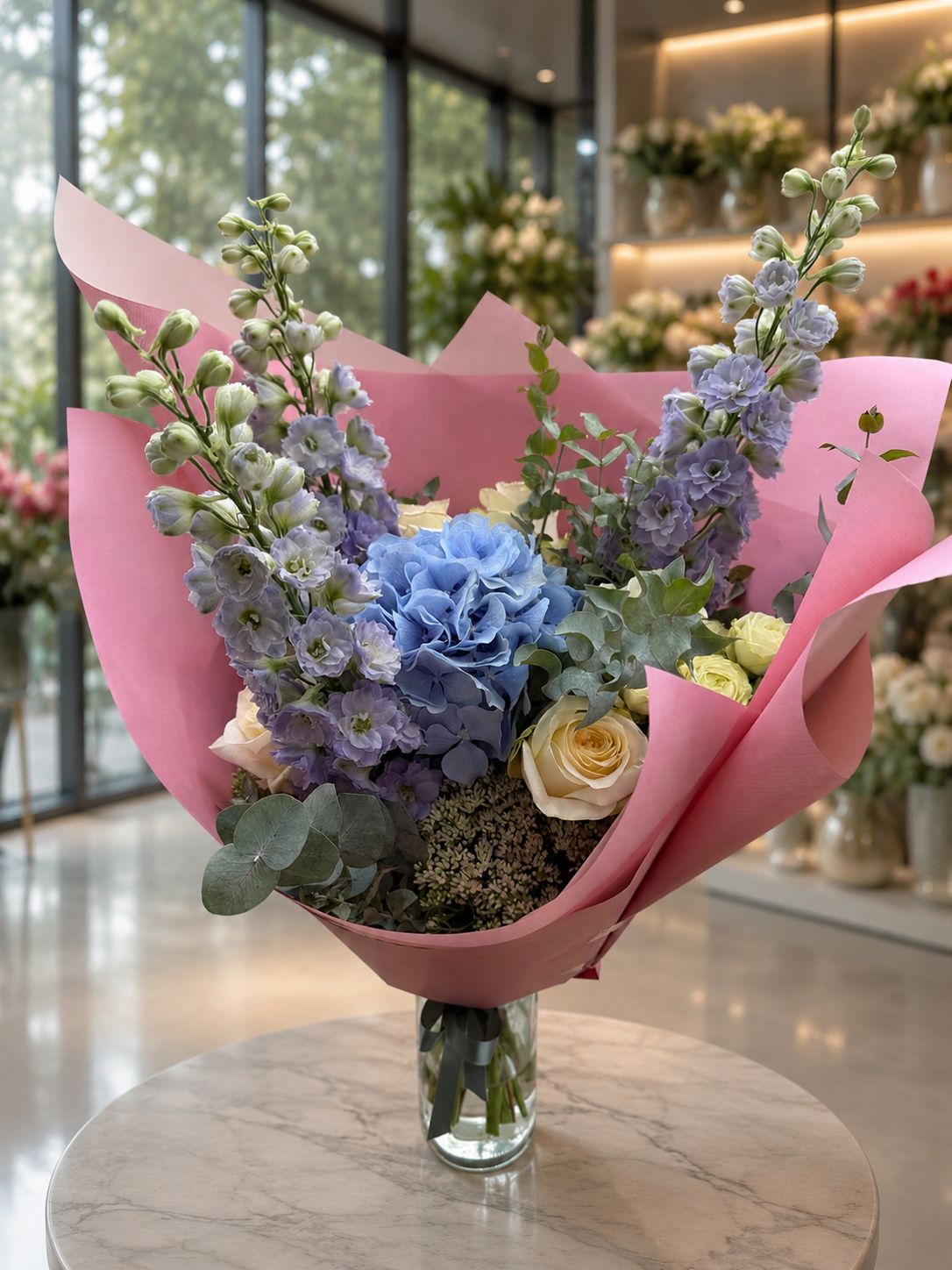 Pastelltraum – eleganter Blumenstrauß in Pastelltönen