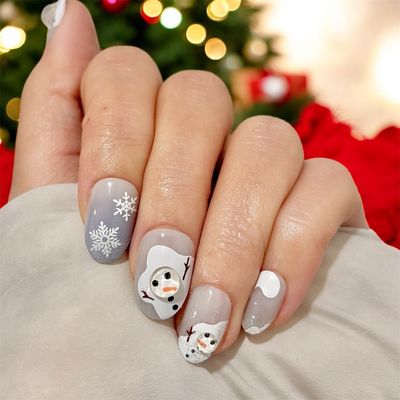 Snowman Snuggles (Round)