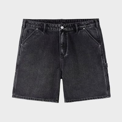 HAPPY MEMORIES DON&#39;T DIE (HMDD) GREY WASHED JEAN SHORTS