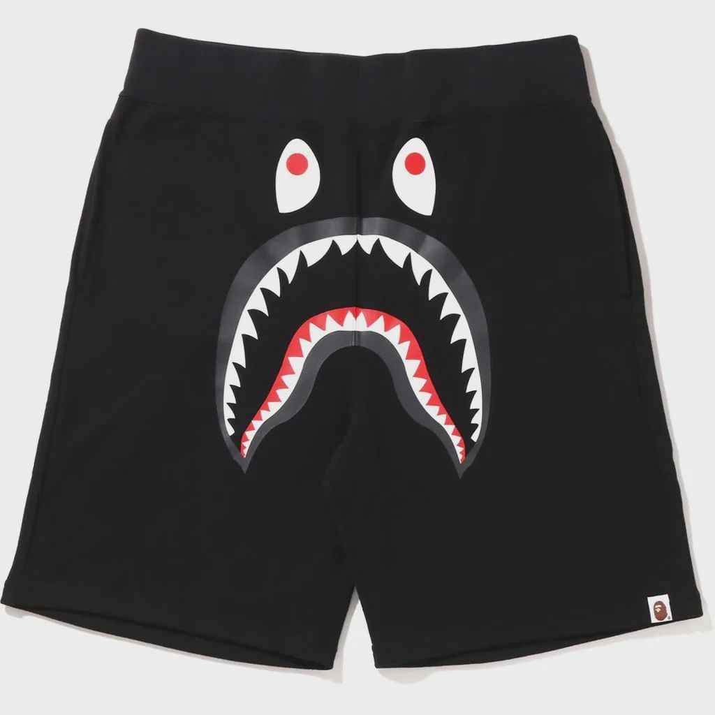 BAPE BLACK SHARK SWEAT SHORTS