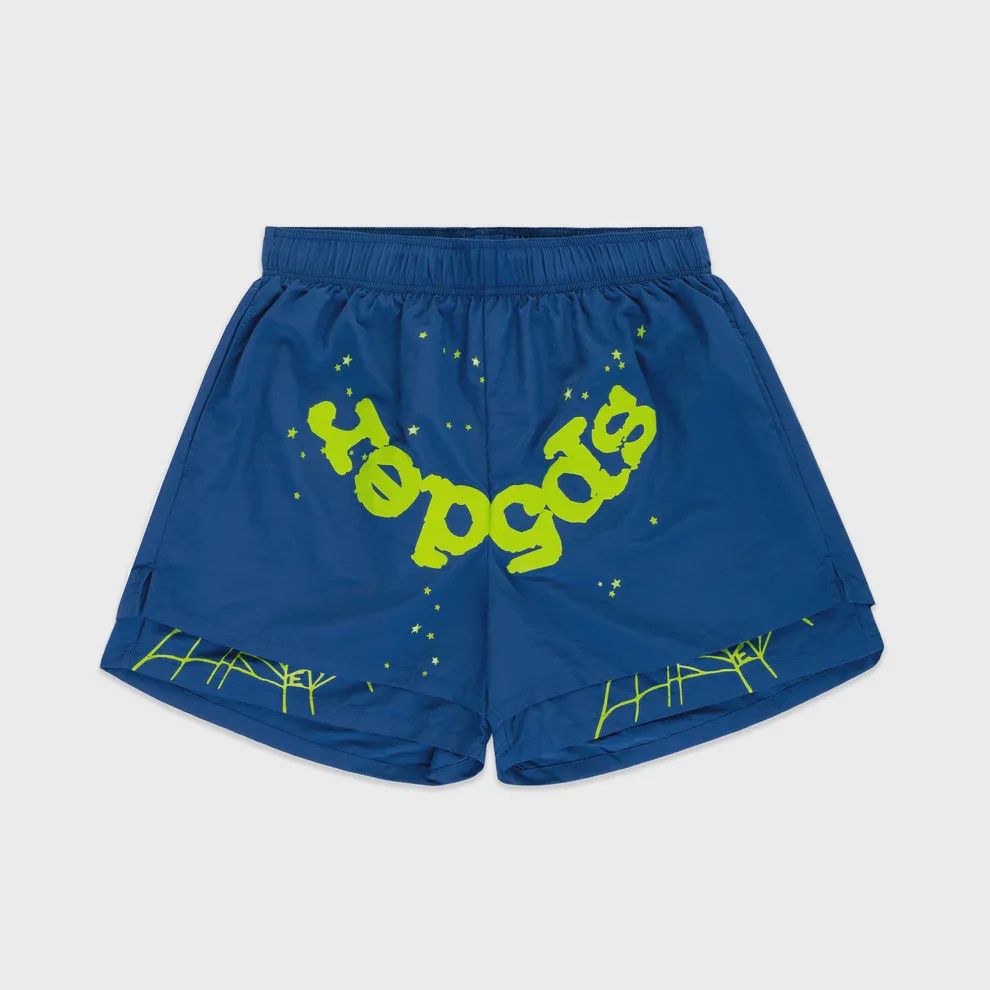 SP5DER OG WEB DOUBLE LAYER SHORTS BLUE/GREEN