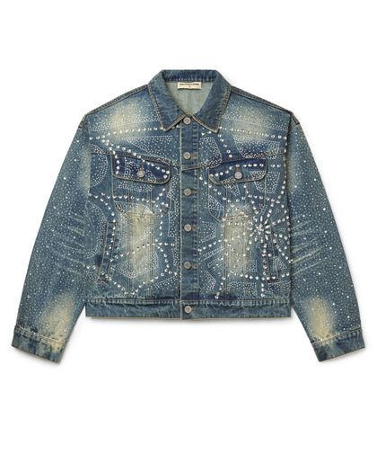 VALE CRYSTAL RAIN DENIM JACKET