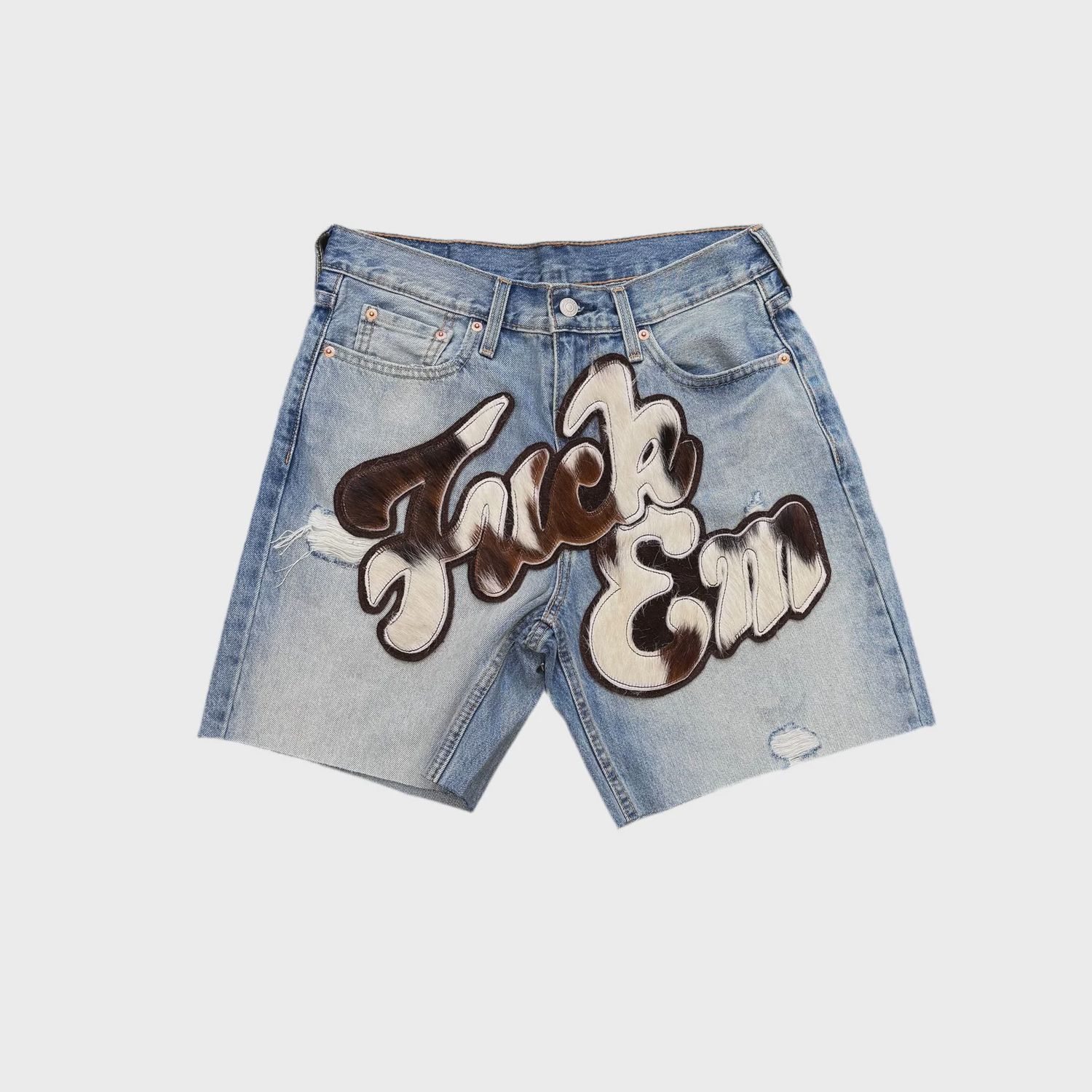 FUCK EM NYC LOGO SHORTS BROWN/WHITE