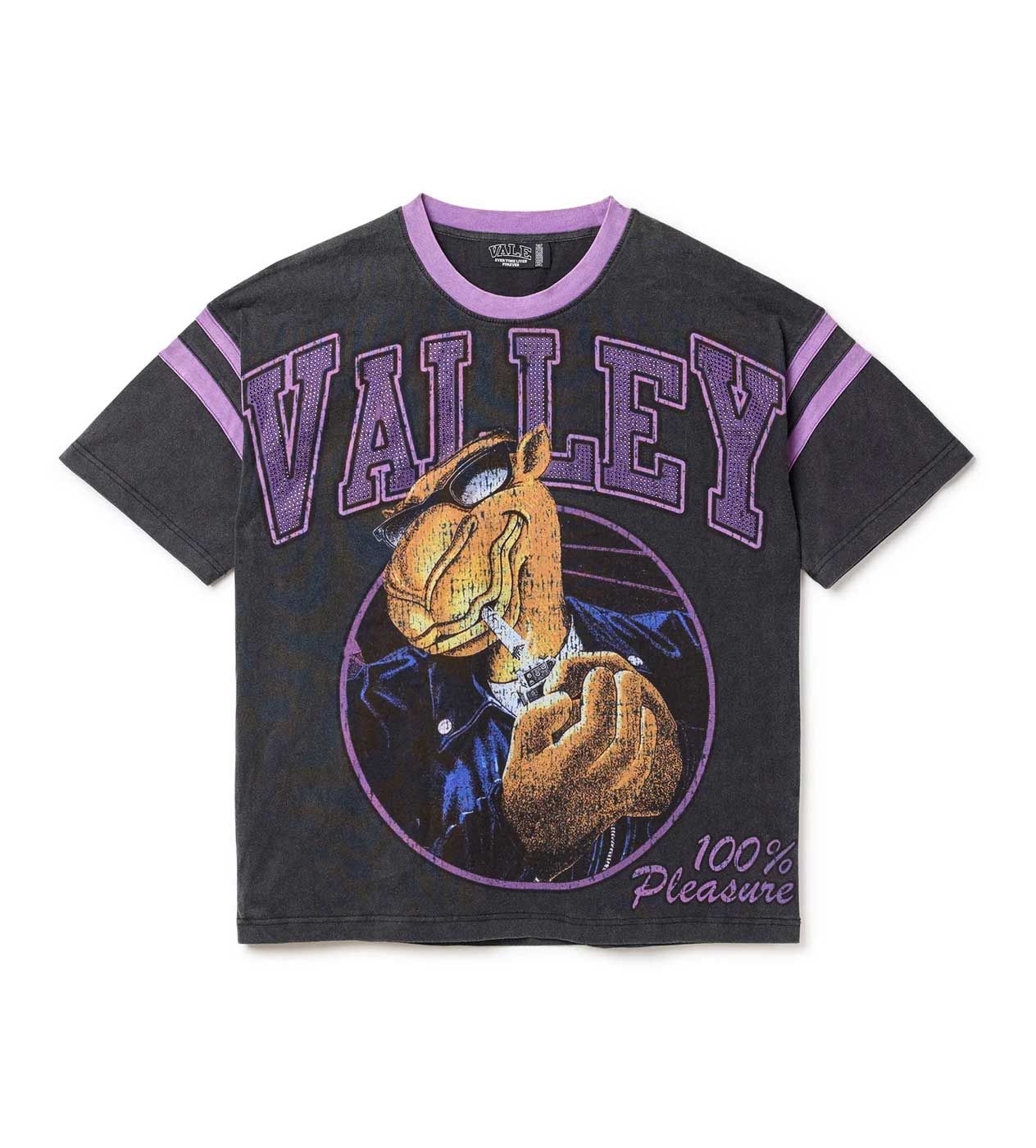 VALE FOREVER PURPLE CAMEL  BLING TEE BLACK