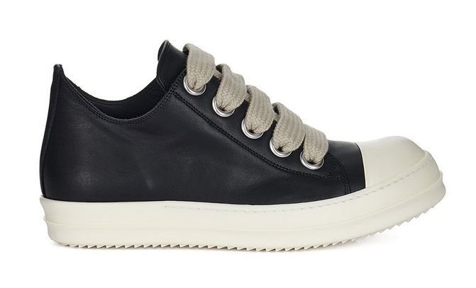 RICK OWENS HOLLYWOOD JUMBO LACED LOW BLACK MILK
