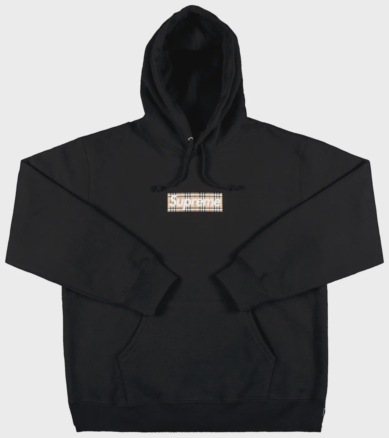 SUPREME X BURBERRY BOX LOGO HOODIE &quot;BLACK&quot;