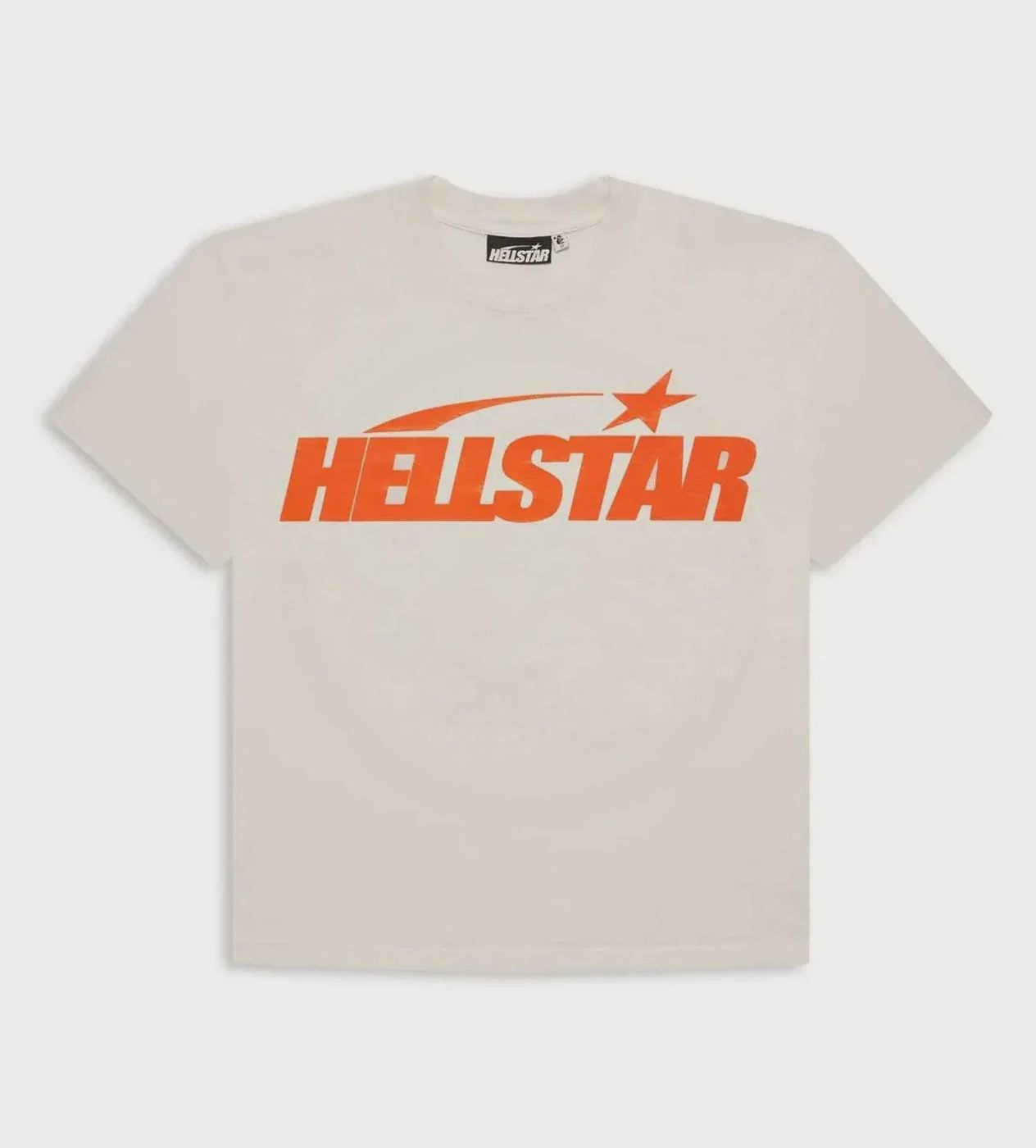 HELLSTAR STUDIOS REGULAR PRINT TEE CREAM/ORANGE