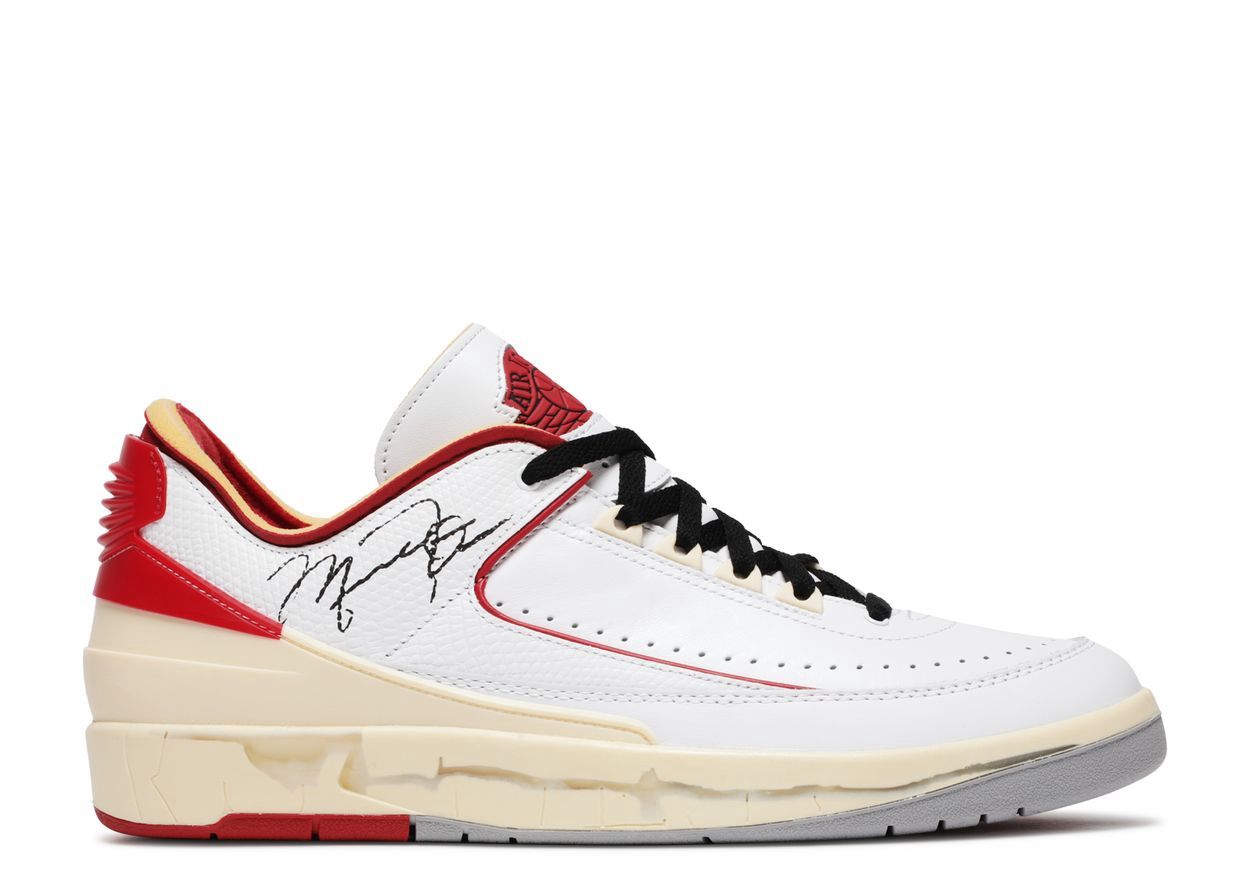 JORDAN 2 LOW X OFF WHITE &quot;WHITE VARSITY RED&quot;