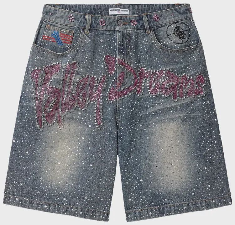 VALE BLUE ICED OUT JORTS